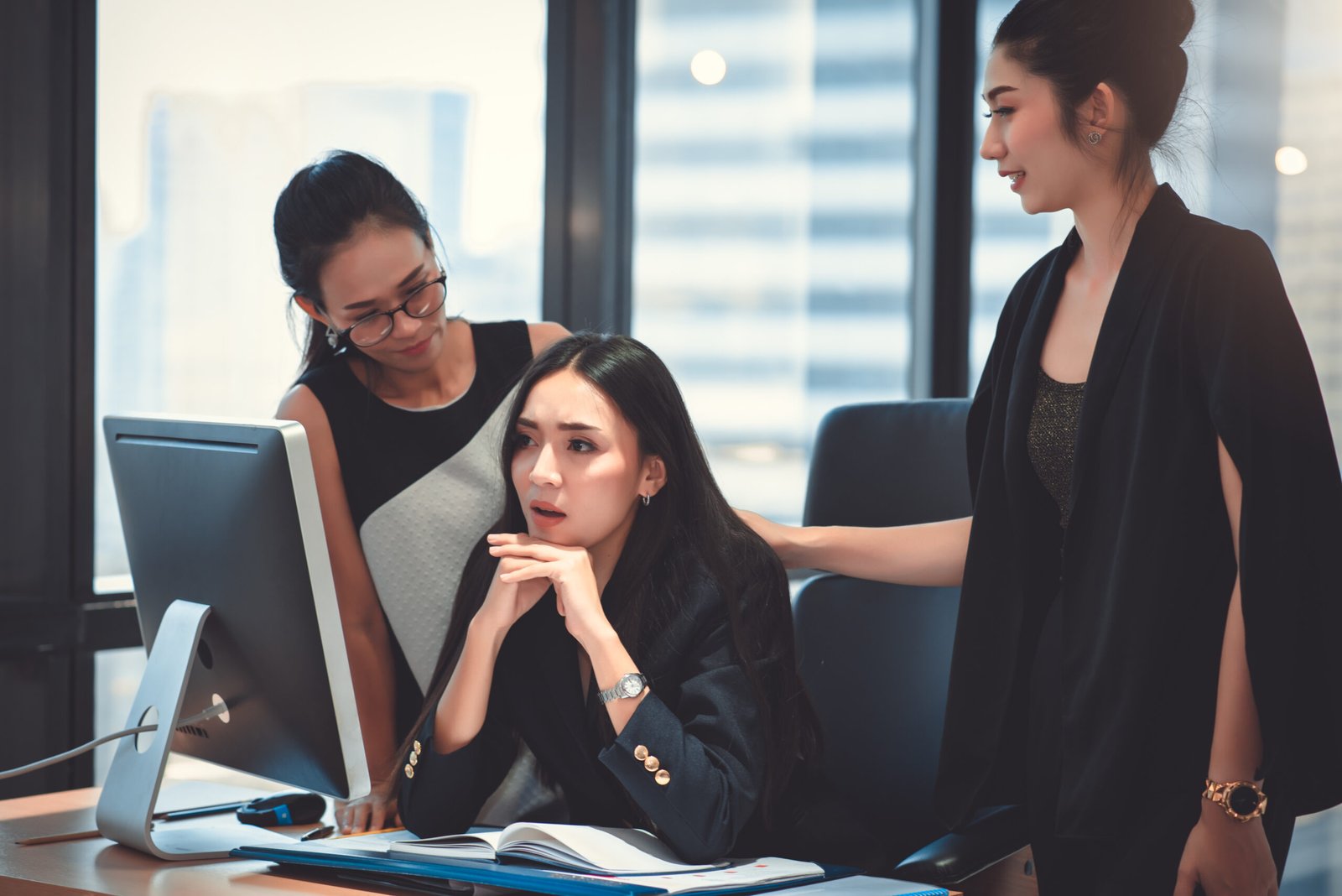 Business Meeting of Asian People Discussing with Colleague, Corp